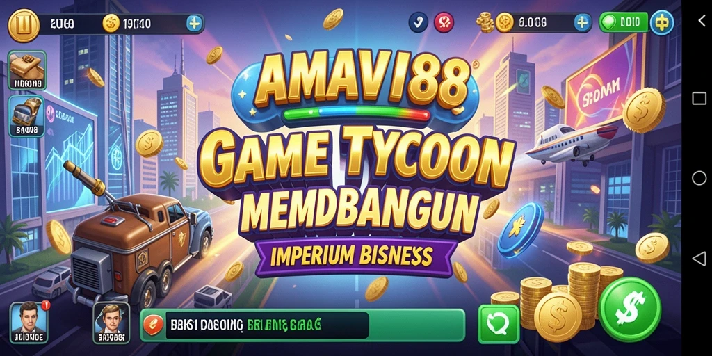 Screenshot gameplay AMAVI88 menampilkan keseruan membangun bisnis.