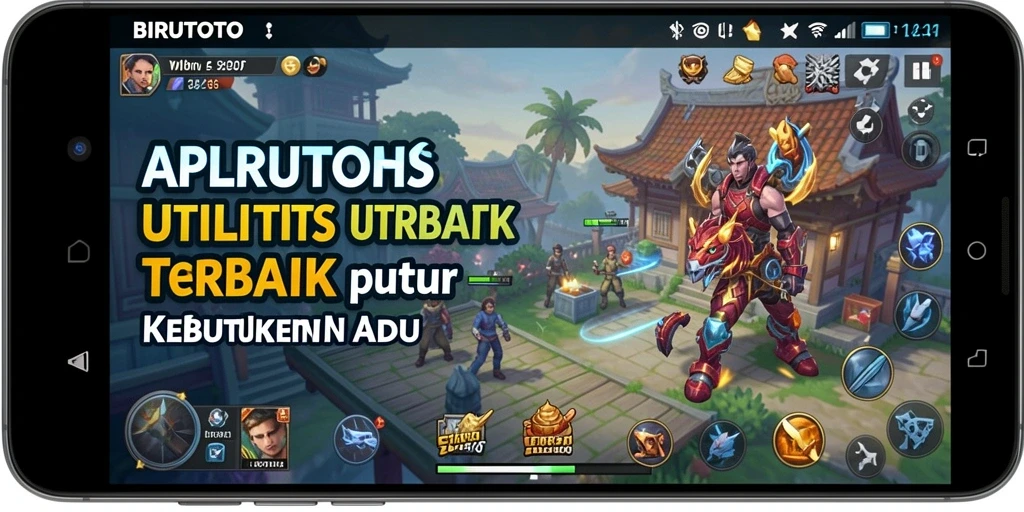 Screenshot BIRUTOTO menunjukkan antarmuka pengguna yang intuitif dan fitur-fitur canggih aplikasi Utility.