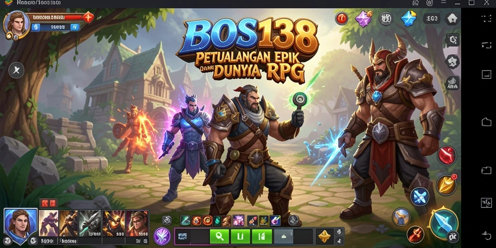 Screenshot dari gameplay epik BOS138 dengan pejuang yang beraksi.