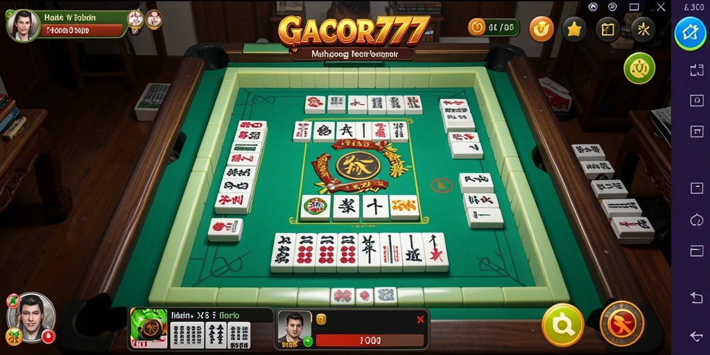 Tampilan gameplay Mahjong yang mendebarkan di GACOR777.