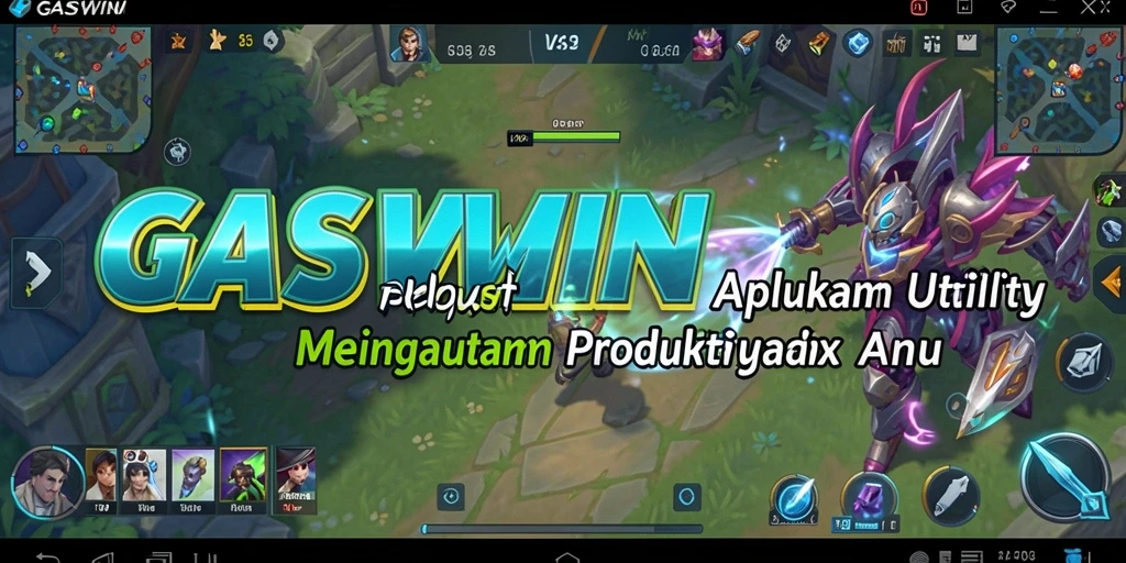 Tangkapan layar utama GASWIN menampilkan antarmuka yang sederhana dan fungsional.