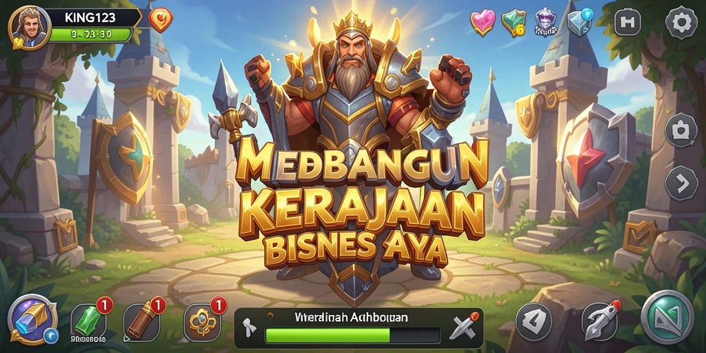 Tampilan gameplay KING123 yang menarik dan penuh warna.