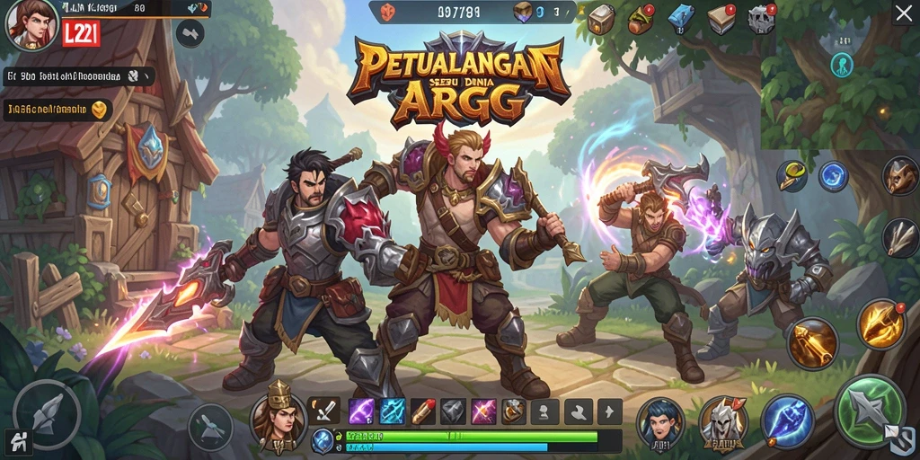 Screenshot LK21 menampilkan pertempuran epik dengan karakter yang kaya detail.