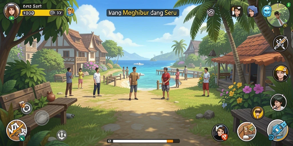 Tampilan gameplay N32 yang penuh warna dan seru.