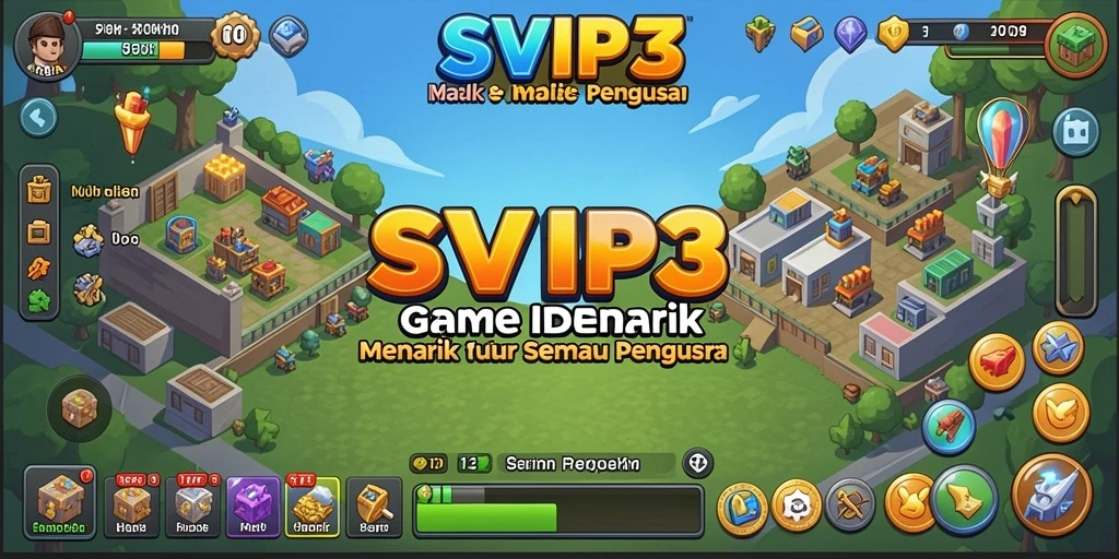 Screenshot utama SVIP3 menampilkan gameplay santai dan menarik.